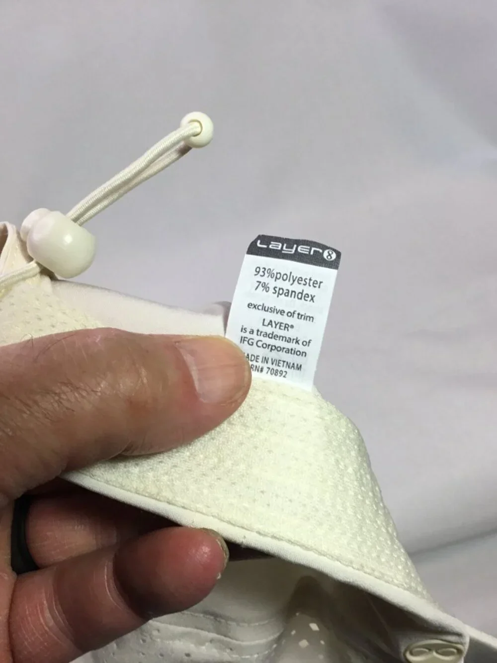 Layer 8 Hat Cap Strap Back Mens One Size White Perforated Running Athletic